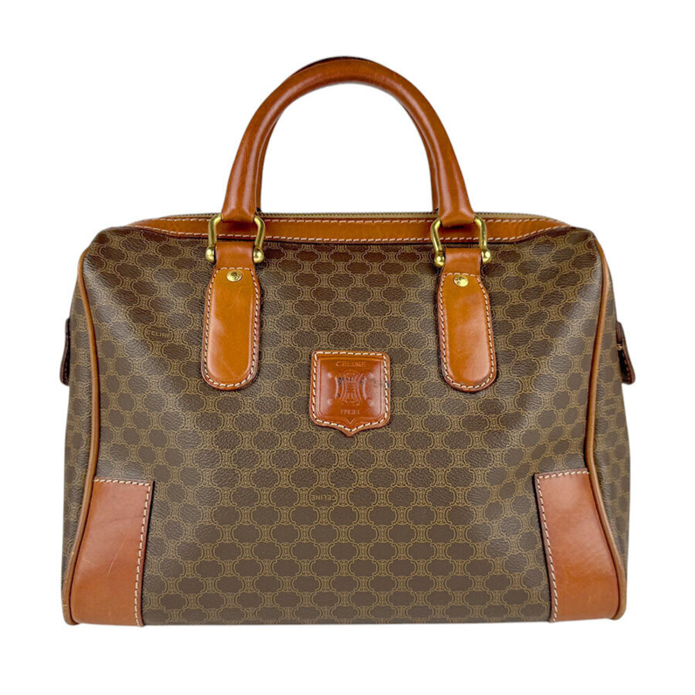 Celine handbag brown Macadam coated canvas